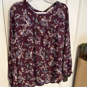LOFT | Purple Floral Top
